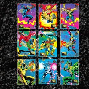 1994 Marvel Trading Cards - Fall Of The Hammer Full Set of 9